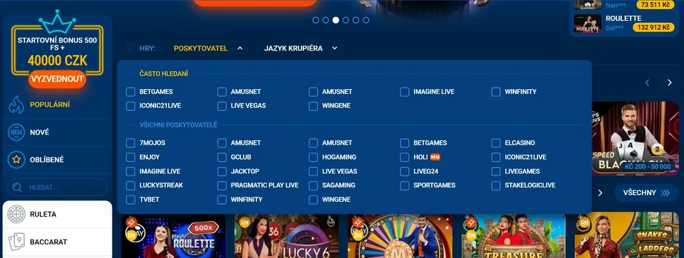 Poskytovatelé her v Mostbet casinu
